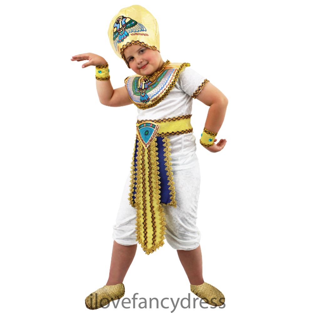 EGYPTIAN BOY COSTUME PHARAOH PRINCE ANCIENT KING HISTORICAL SCHOOL